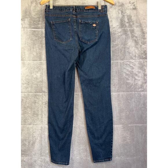 ABS Allen Schwartz Jeans Womens 28 Blue Skinny Stretch Dark Wash Denim - Picture 2 of 13